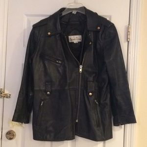 Albert Duke M leather jacket with zip out lining.